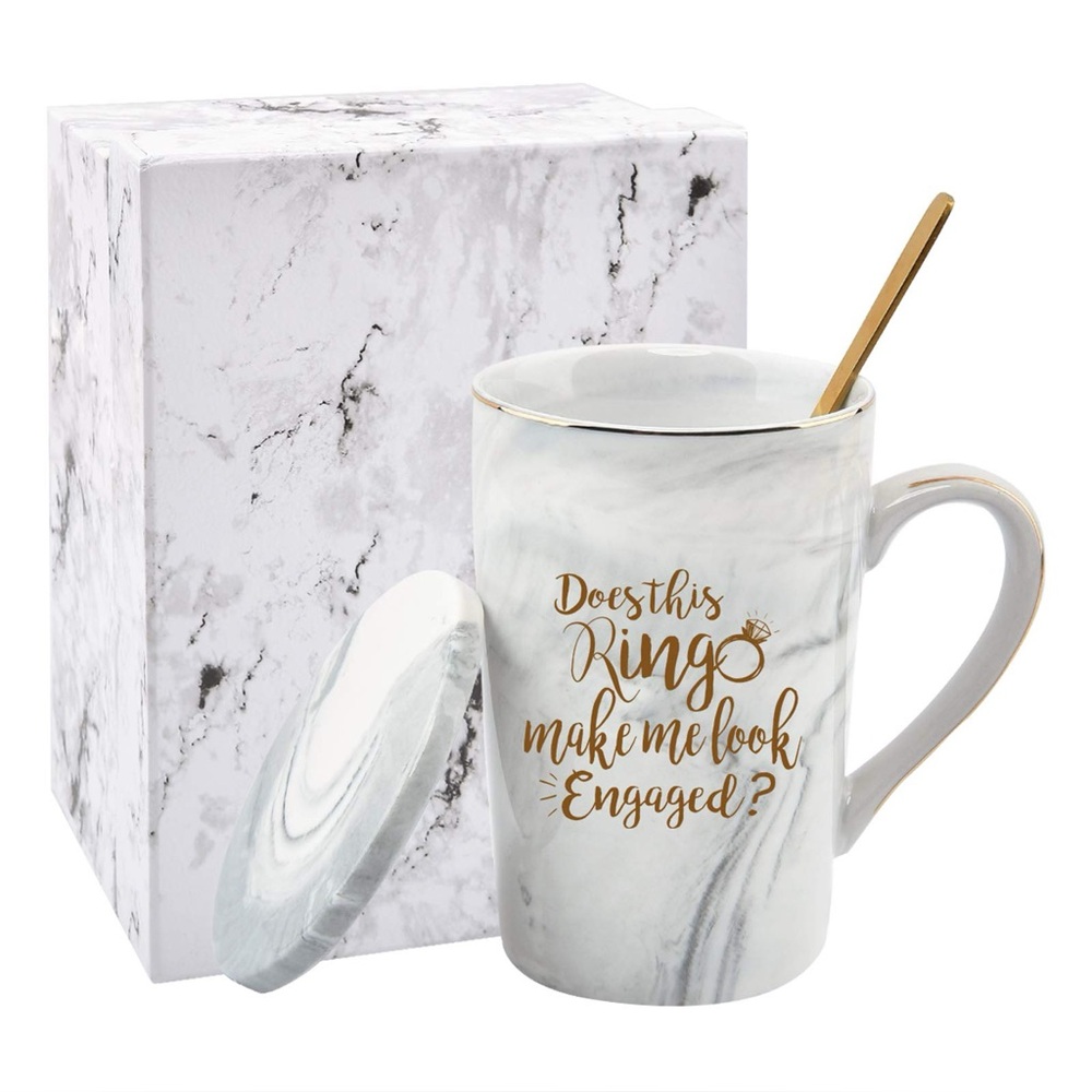 NWOT Does This Ring Make Me Look Engaged Coffee/Tea Set